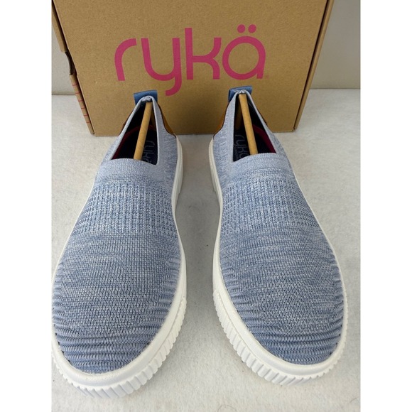 Ryka Vista Slip On Shoes Women's 7.5 NIB BlueDawn Knit Comfort Ultra Flex Gift f - Picture 5 of 6